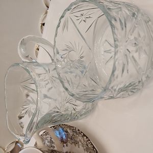 Glass Creamer and Sugar